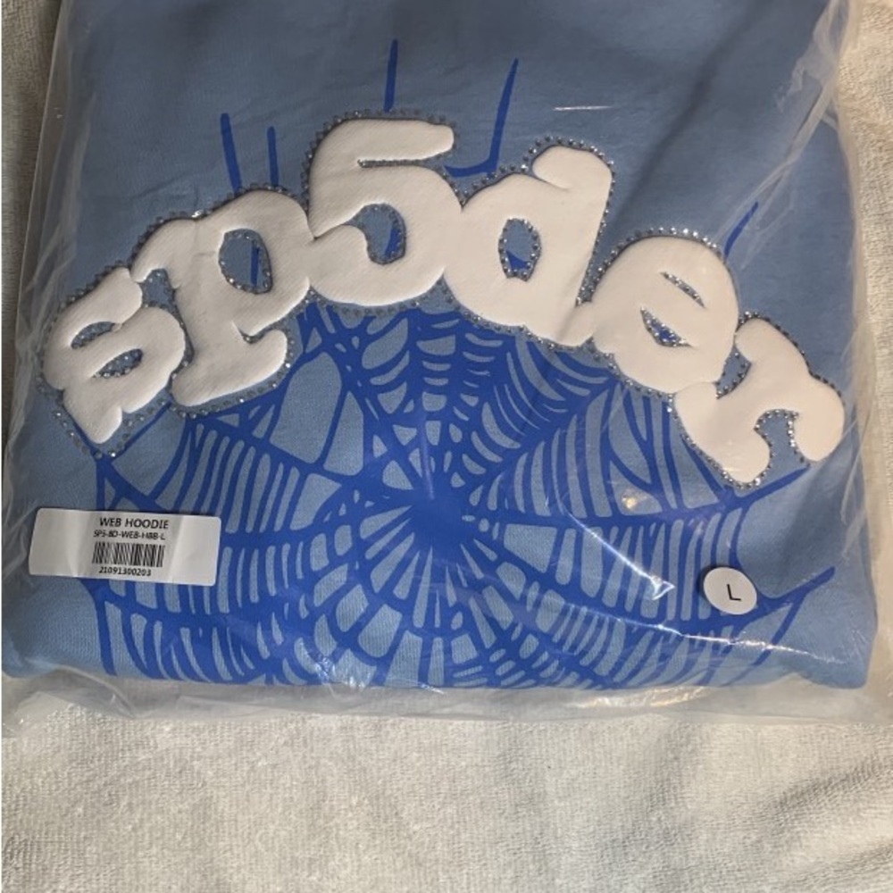Blue Sp5der Web Hoodie